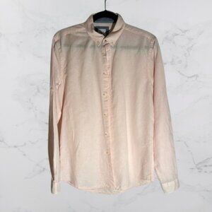 Zara Linen Button-Up Shirt - Light Pink